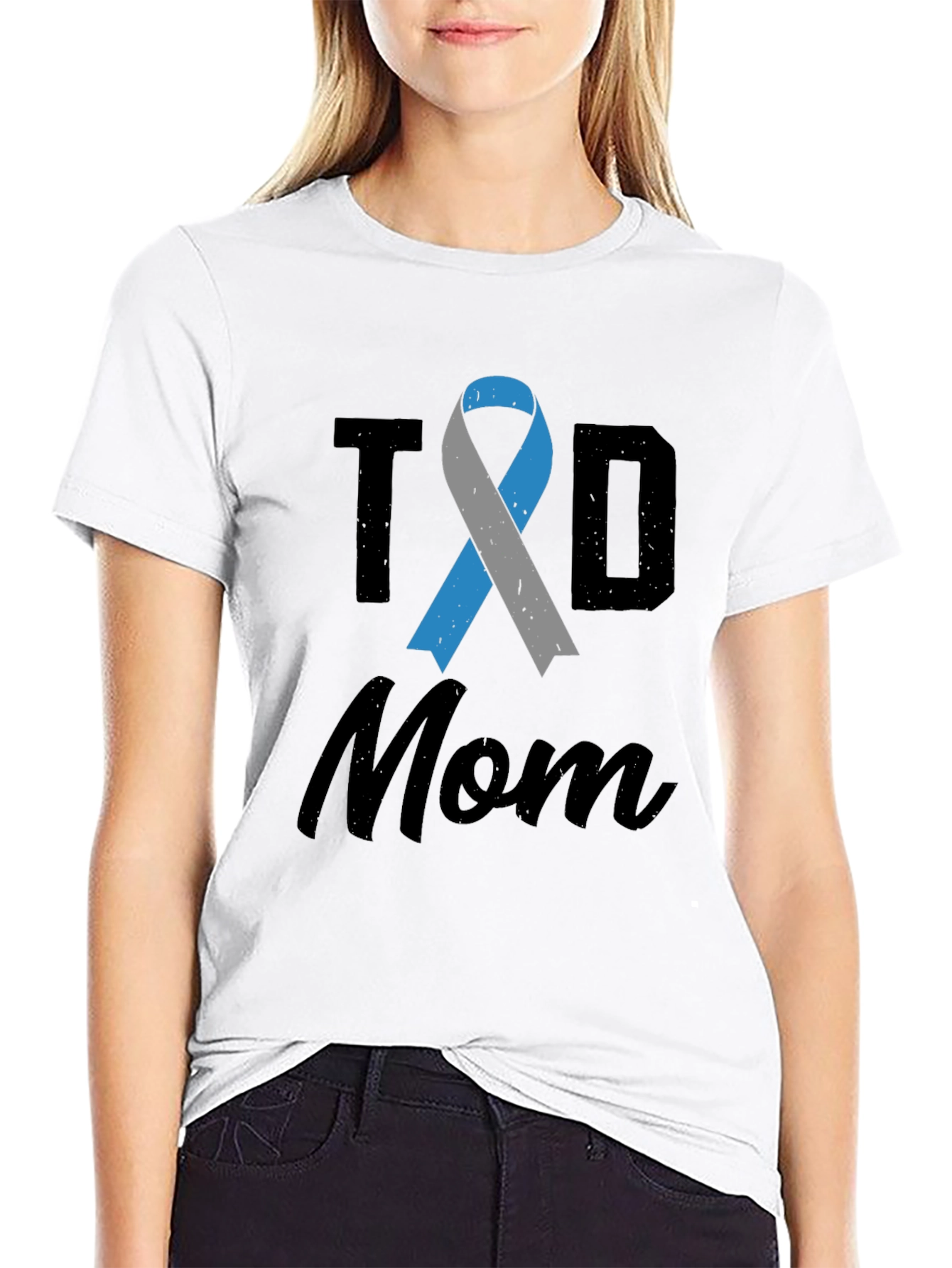 T1D Mom Awareness Ribbon T-Shirt