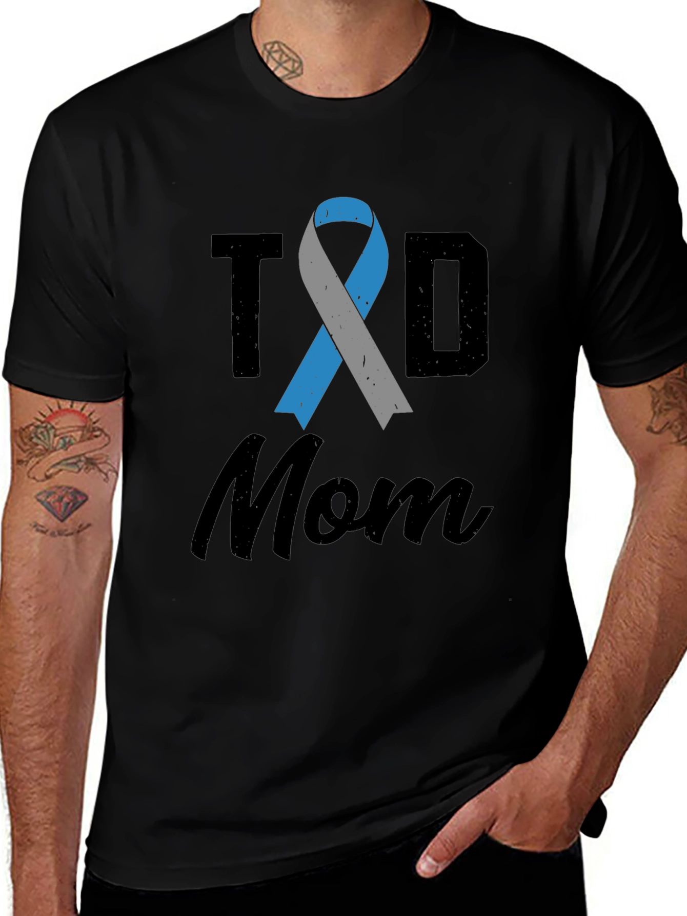 T1D Mom Awareness Ribbon T-Shirt