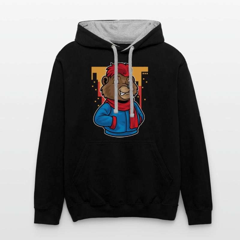 Bear Funky Urban Cartoon Illustration