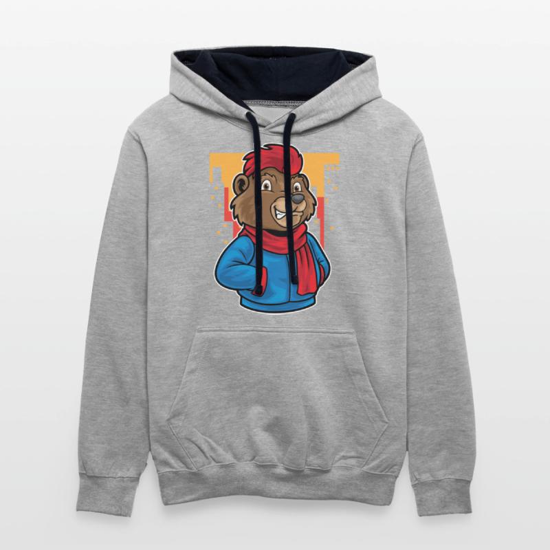 Bear Funky Urban Cartoon Illustration