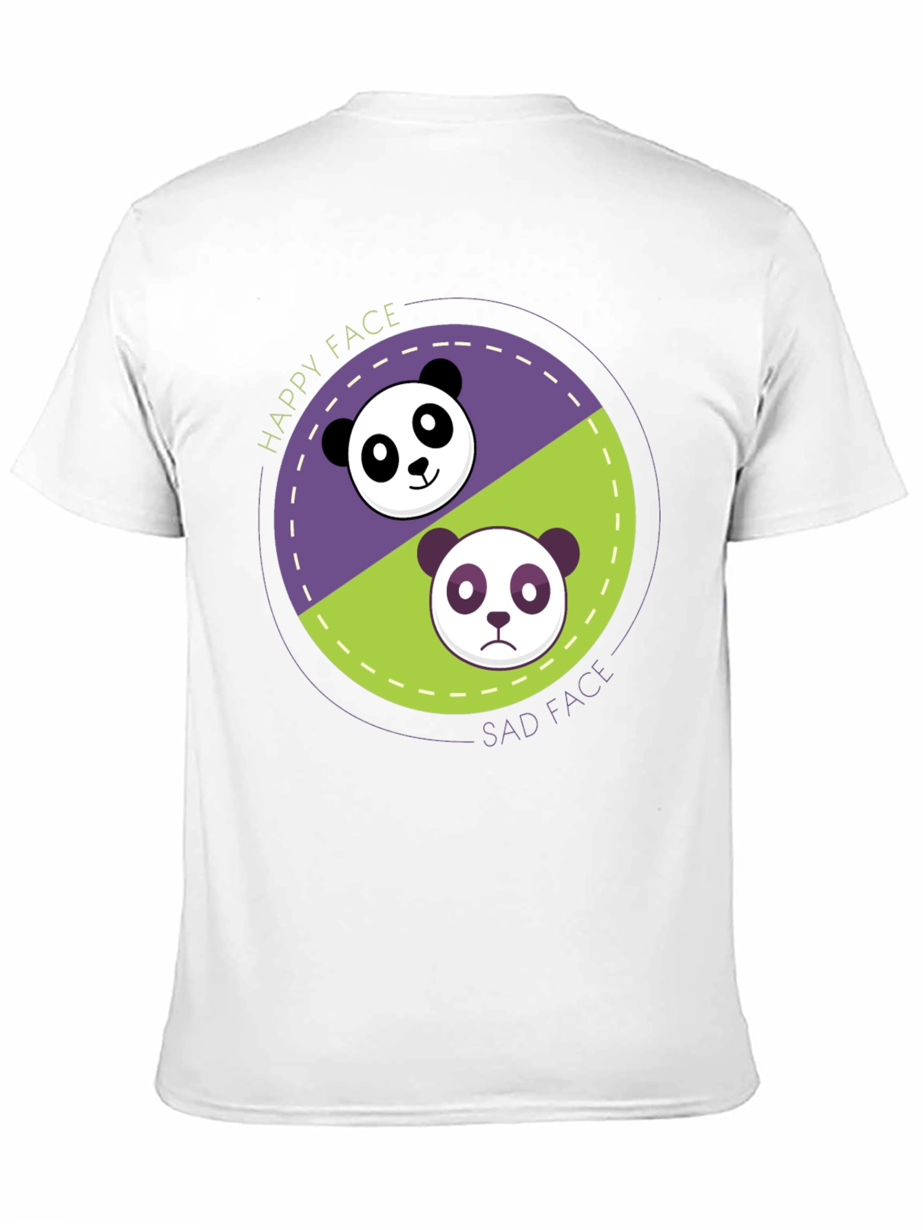 Happy Sad Panda Graphic T-Shirt