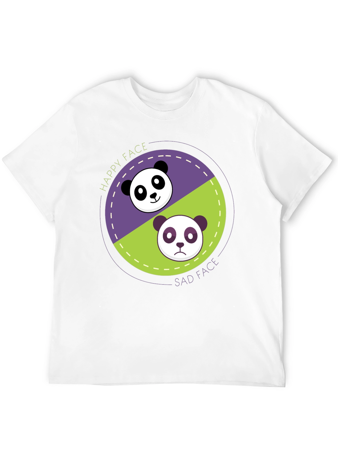 Happy Sad Panda Graphic T-Shirt