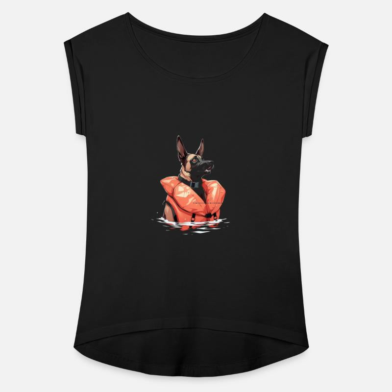 Belgian Malinois Dog Dock Diving Jumping Swimming