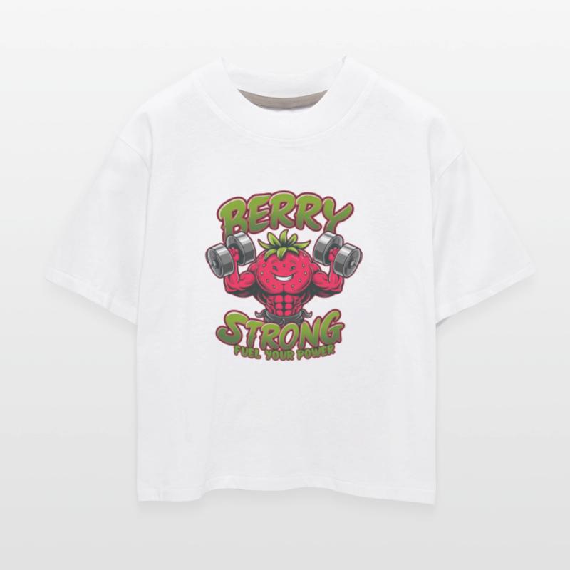 Berry Strong: Dumbbell Strawberry Tee
