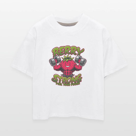 Berry Strong: Dumbbell Strawberry Tee