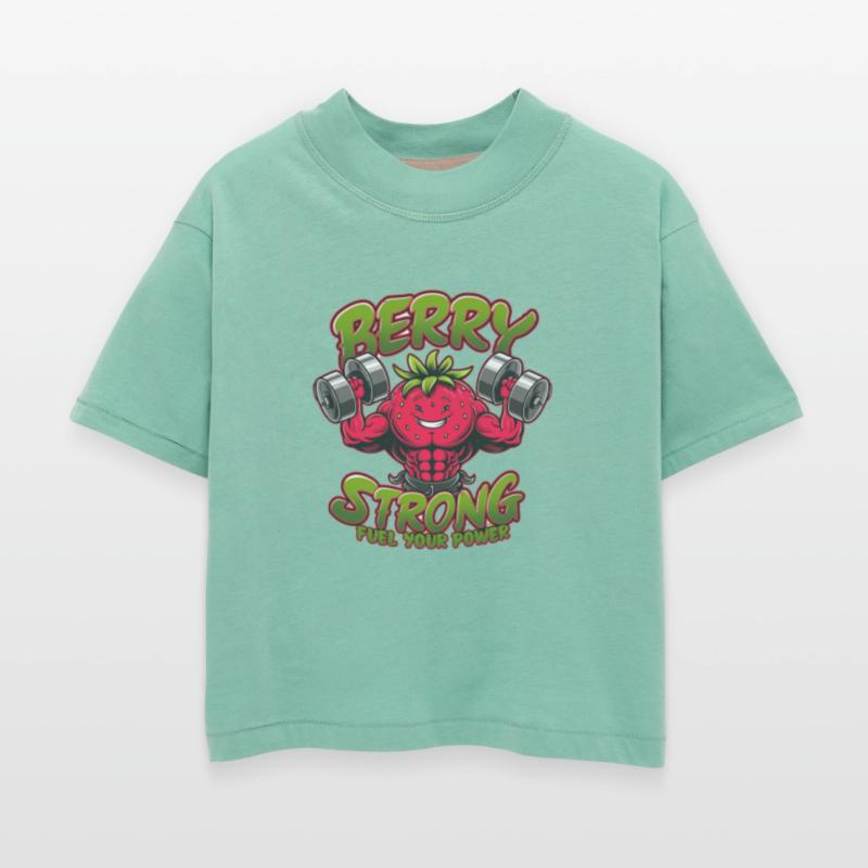 Berry Strong: Dumbbell Strawberry Tee