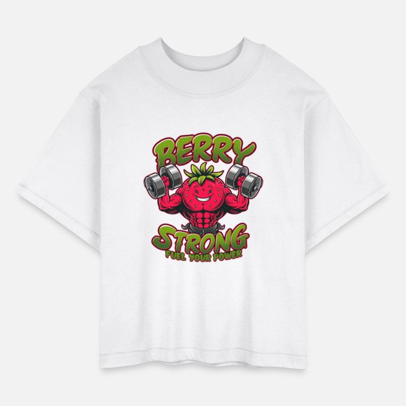 Berry Strong: Dumbbell Strawberry Tee