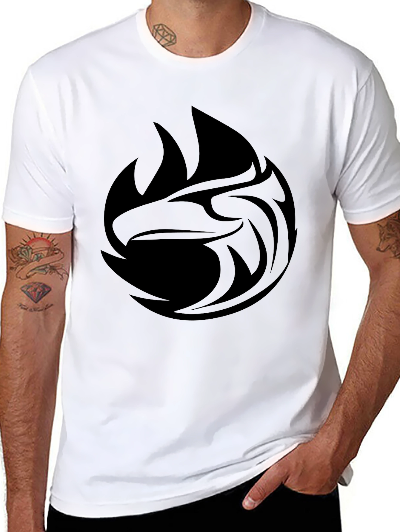 Black Eagle Graphic Tee - Stylish Mens T-Shirt