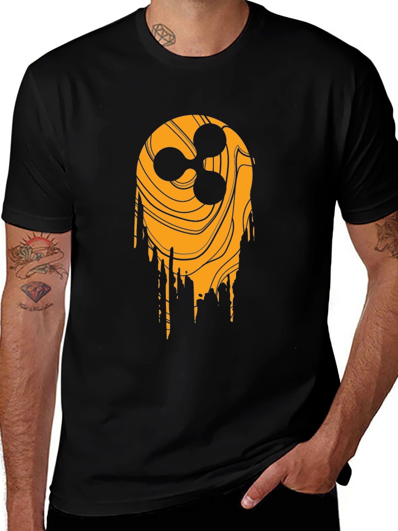 Ripple Crypto Black T-Shirt