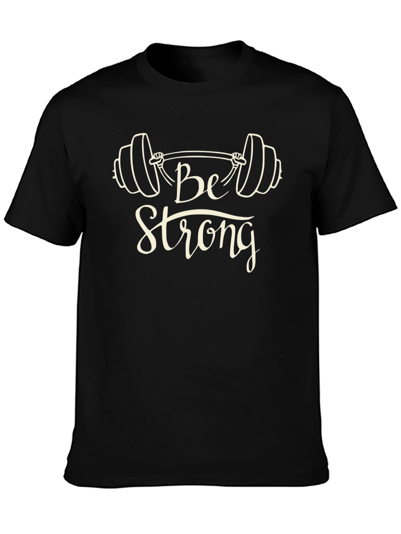 Be Strong Workout Graphic Tee - Black
