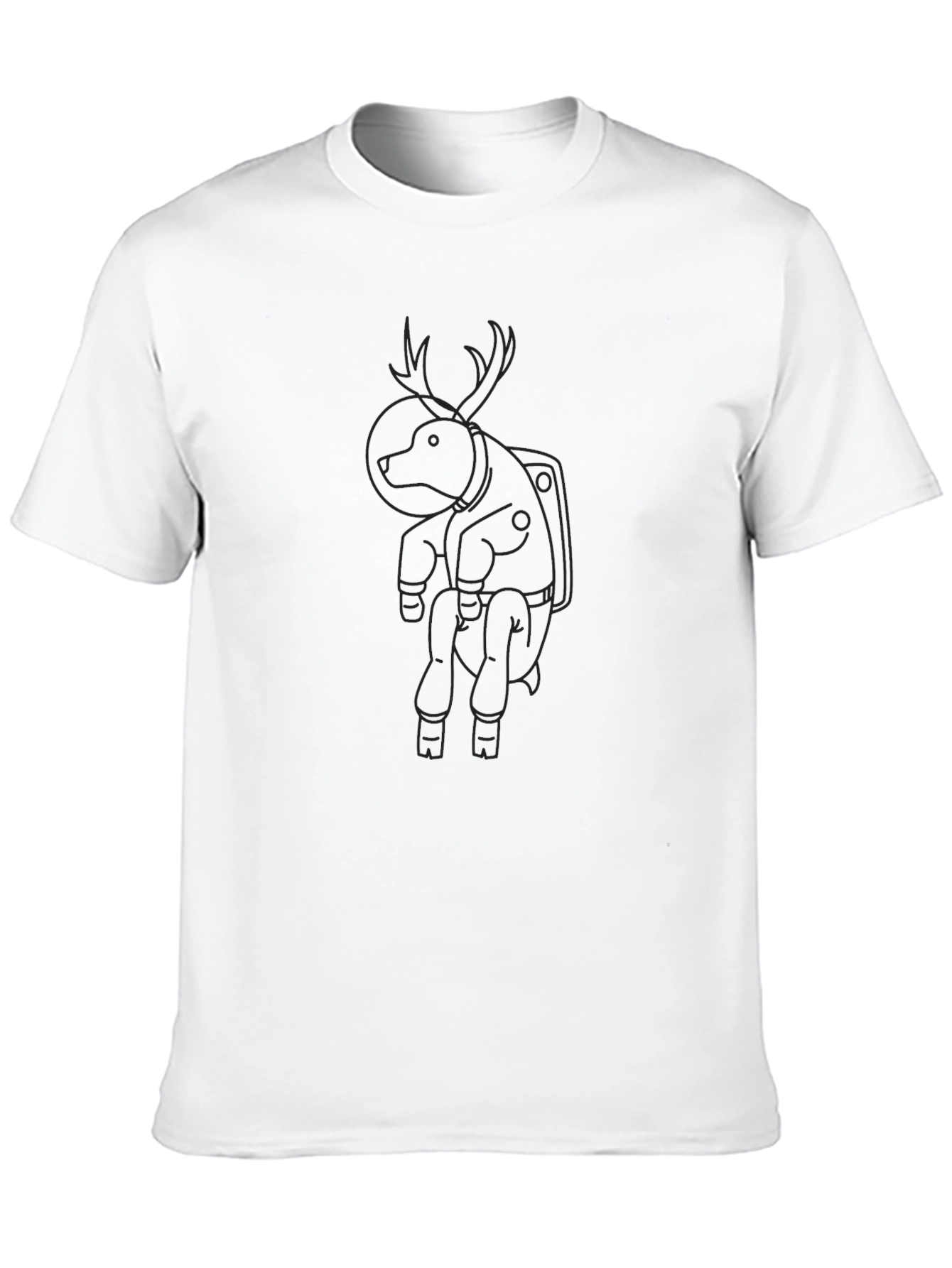 Astronaut Reindeer Graphic T-Shirt