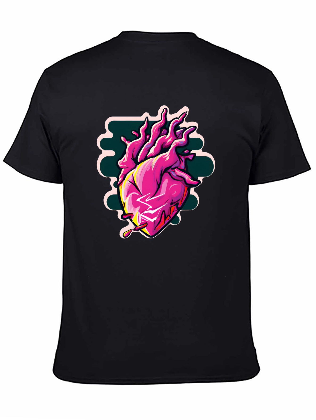 Anatomical Heart Graphic Tee - Cool Black Shirt