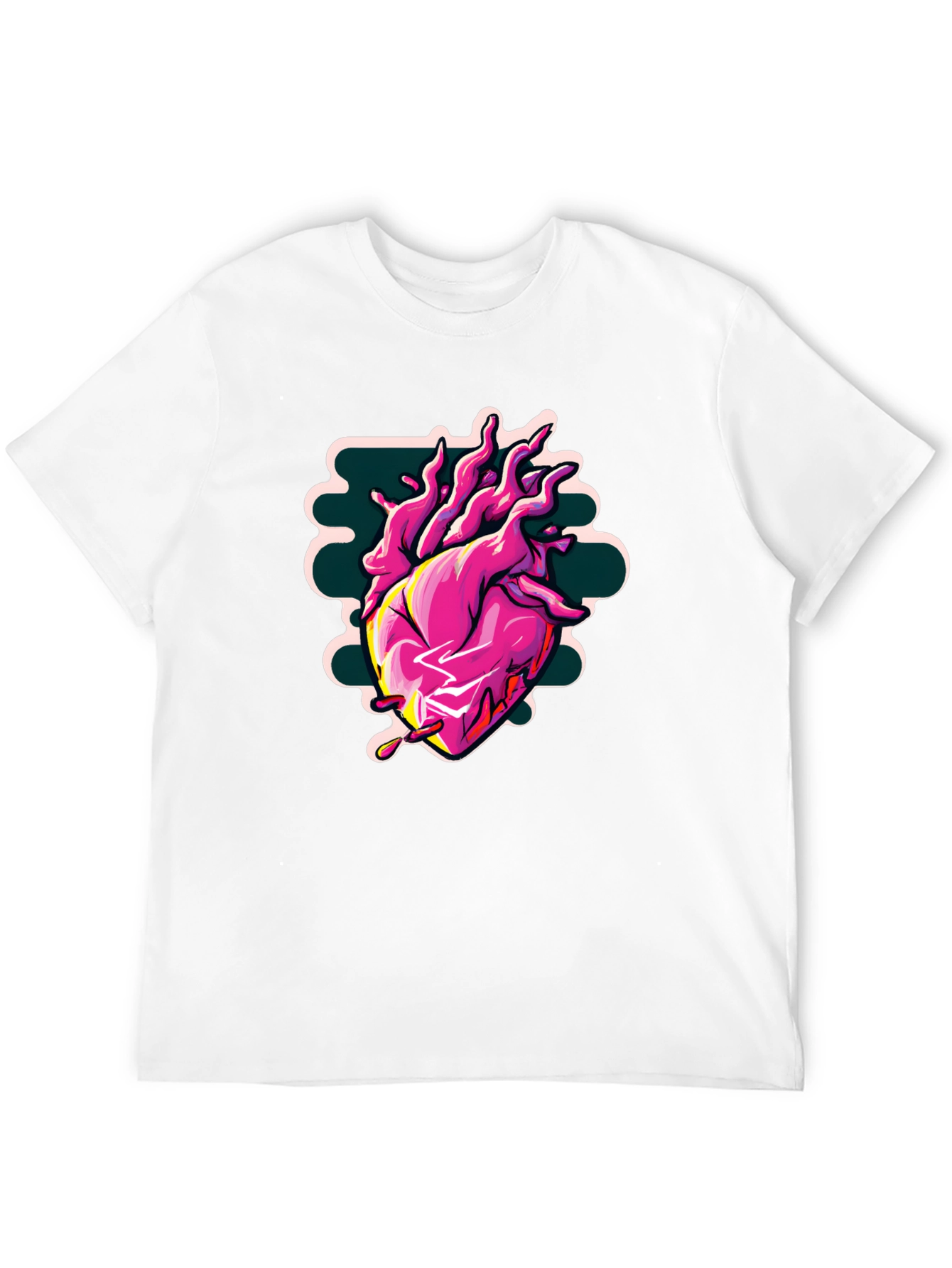 Anatomical Heart Graphic Tee - Cool Black Shirt