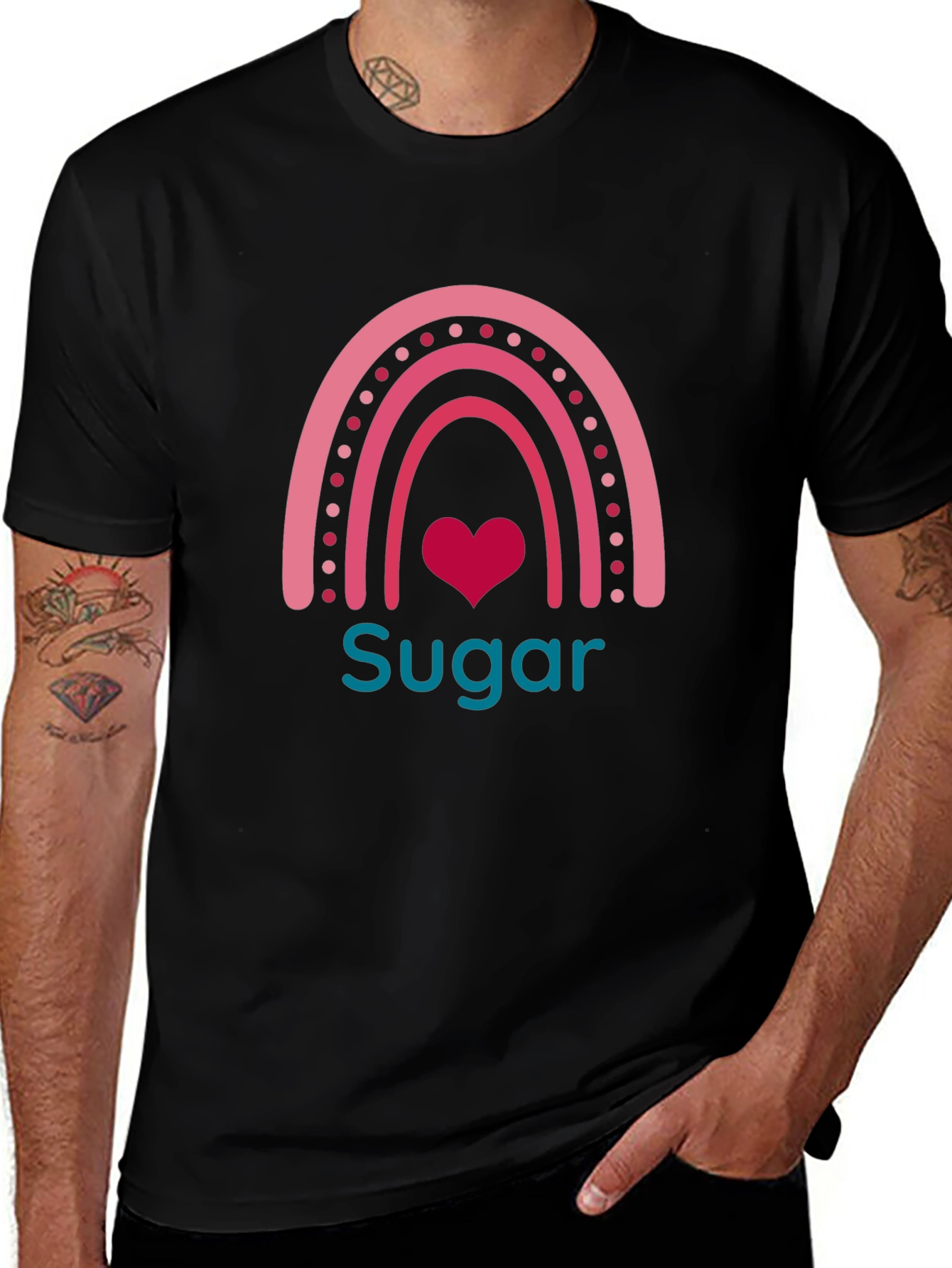 Sugar Heart Rainbow Graphic Tee