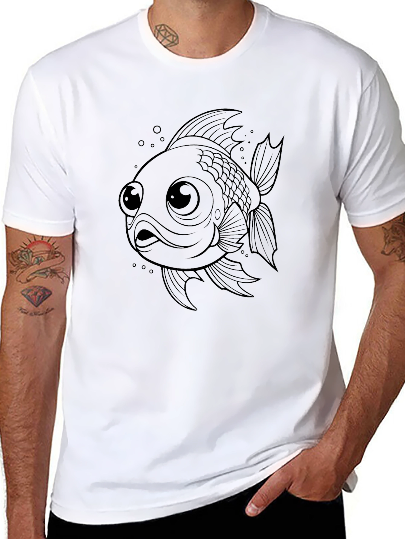 Goldfish Graphic Tee - Mens Black T-Shirt