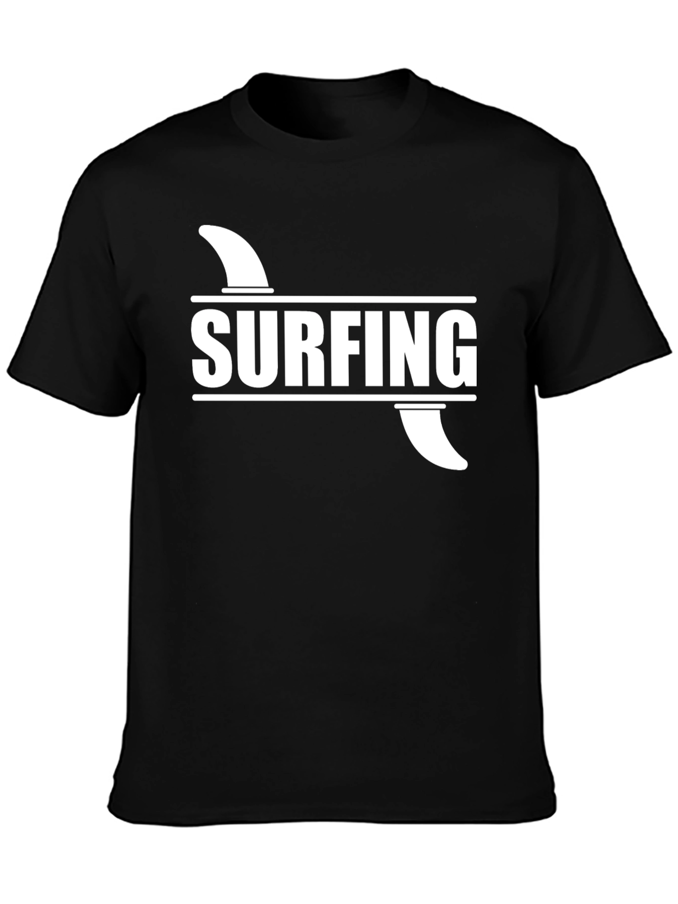 Surfing Graphic T-Shirt - Stylish Black Tee