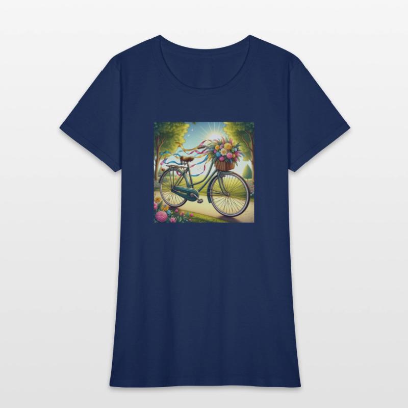 Bicycle with flowers and sun