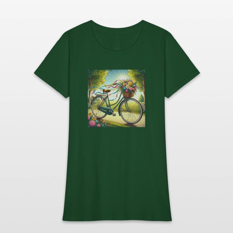 Bicycle with flowers and sun