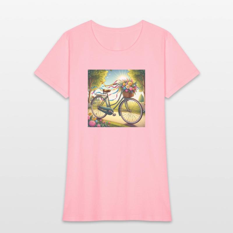 Bicycle with flowers and sun