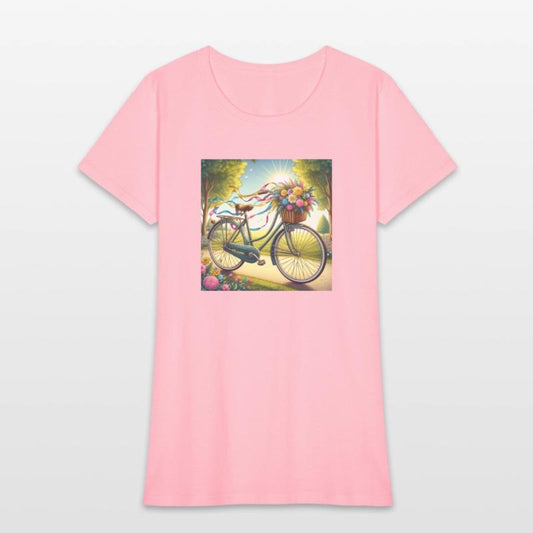 Bicycle with flowers and sun