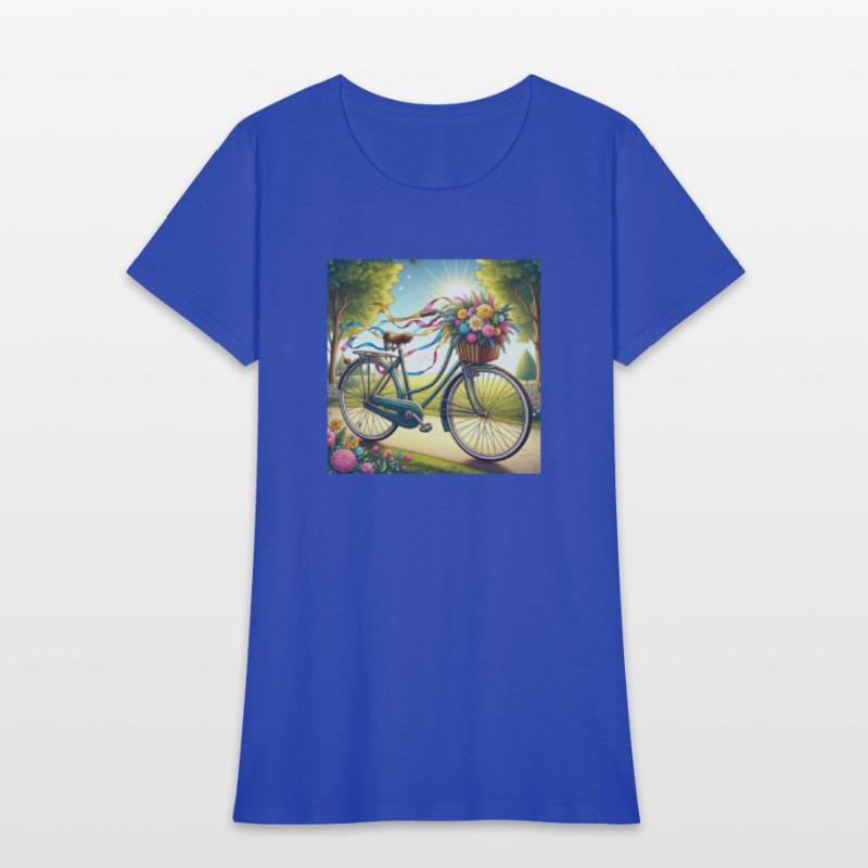 Bicycle with flowers and sun