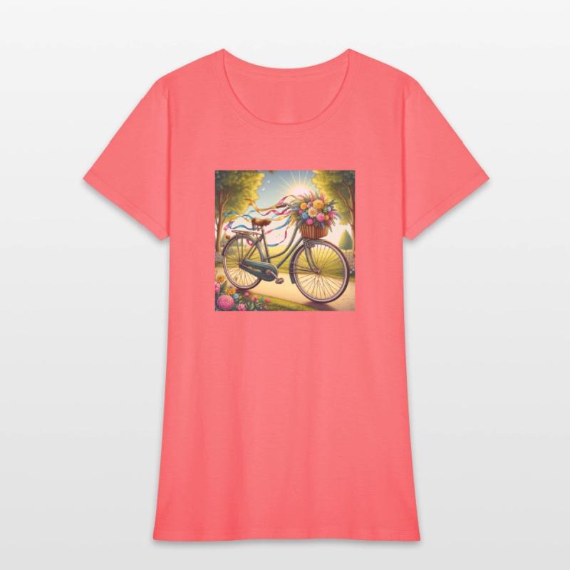 Bicycle with flowers and sun