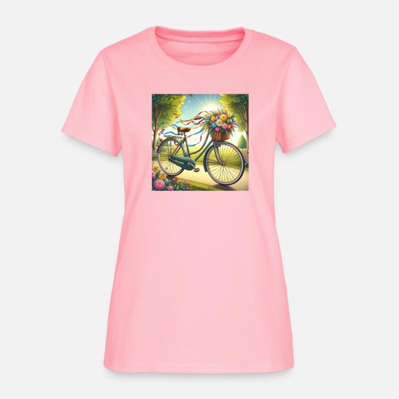 Bicycle with flowers and sun