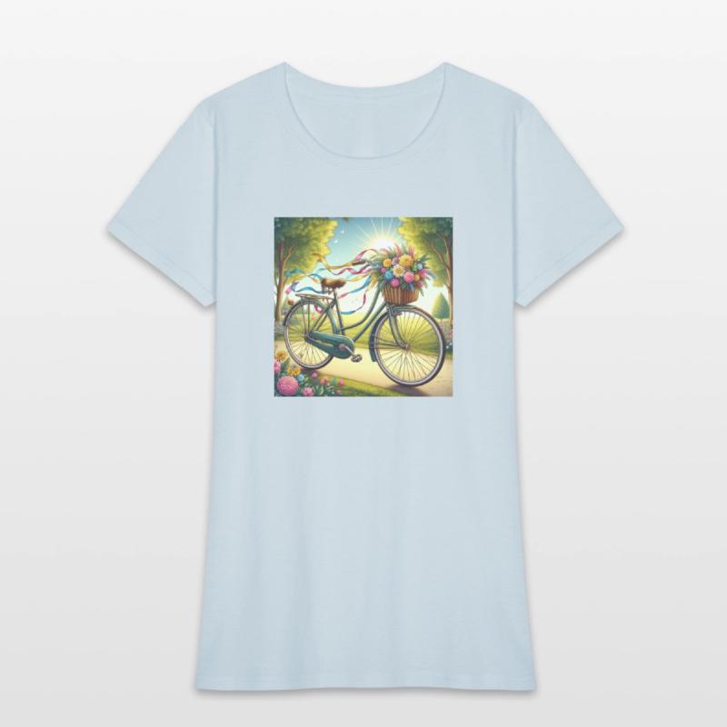 Bicycle with flowers and sun