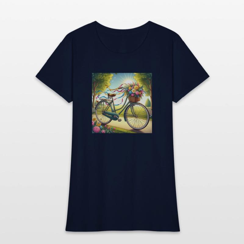 Bicycle with flowers and sun