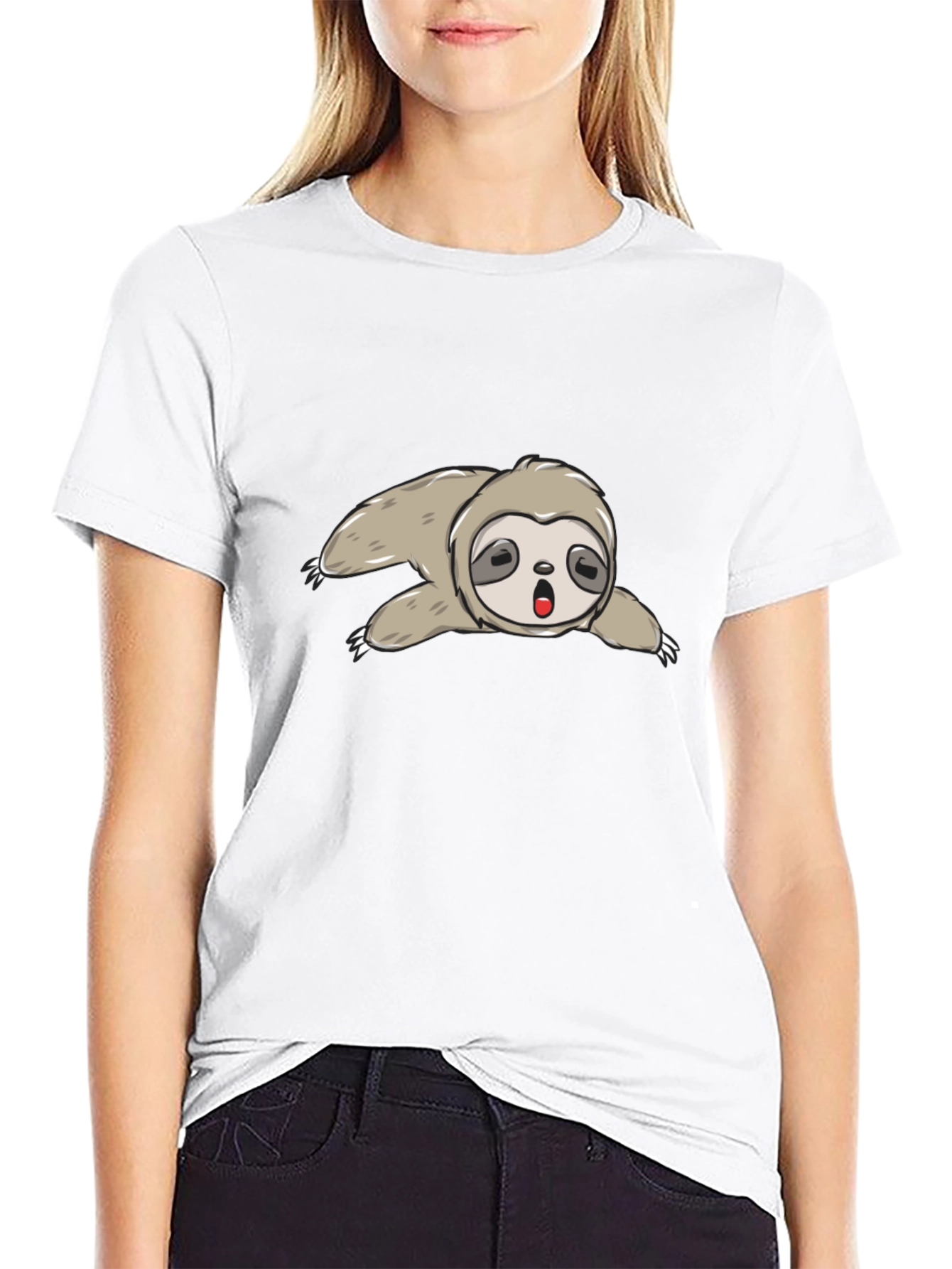 Sloth Graphic Print Tee - Relaxed Fit