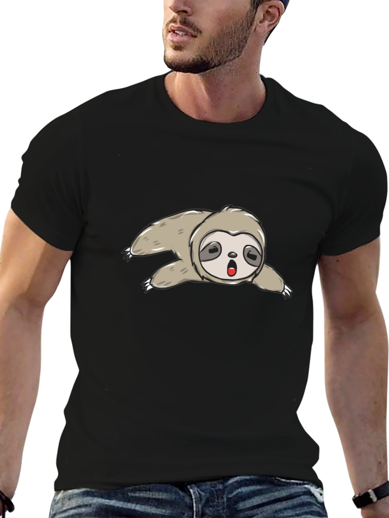 Sloth Graphic Print Tee - Relaxed Fit