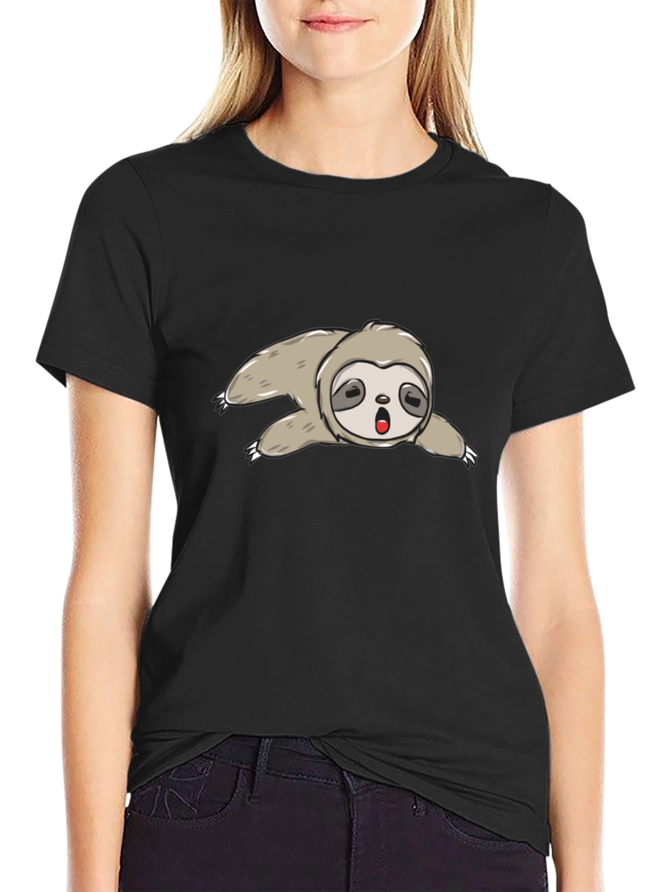 Sloth Graphic Print Tee - Relaxed Fit
