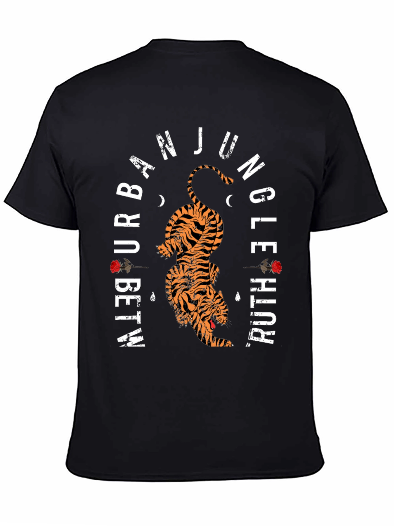 Urban Jungle Tiger Graphic Tee - Black