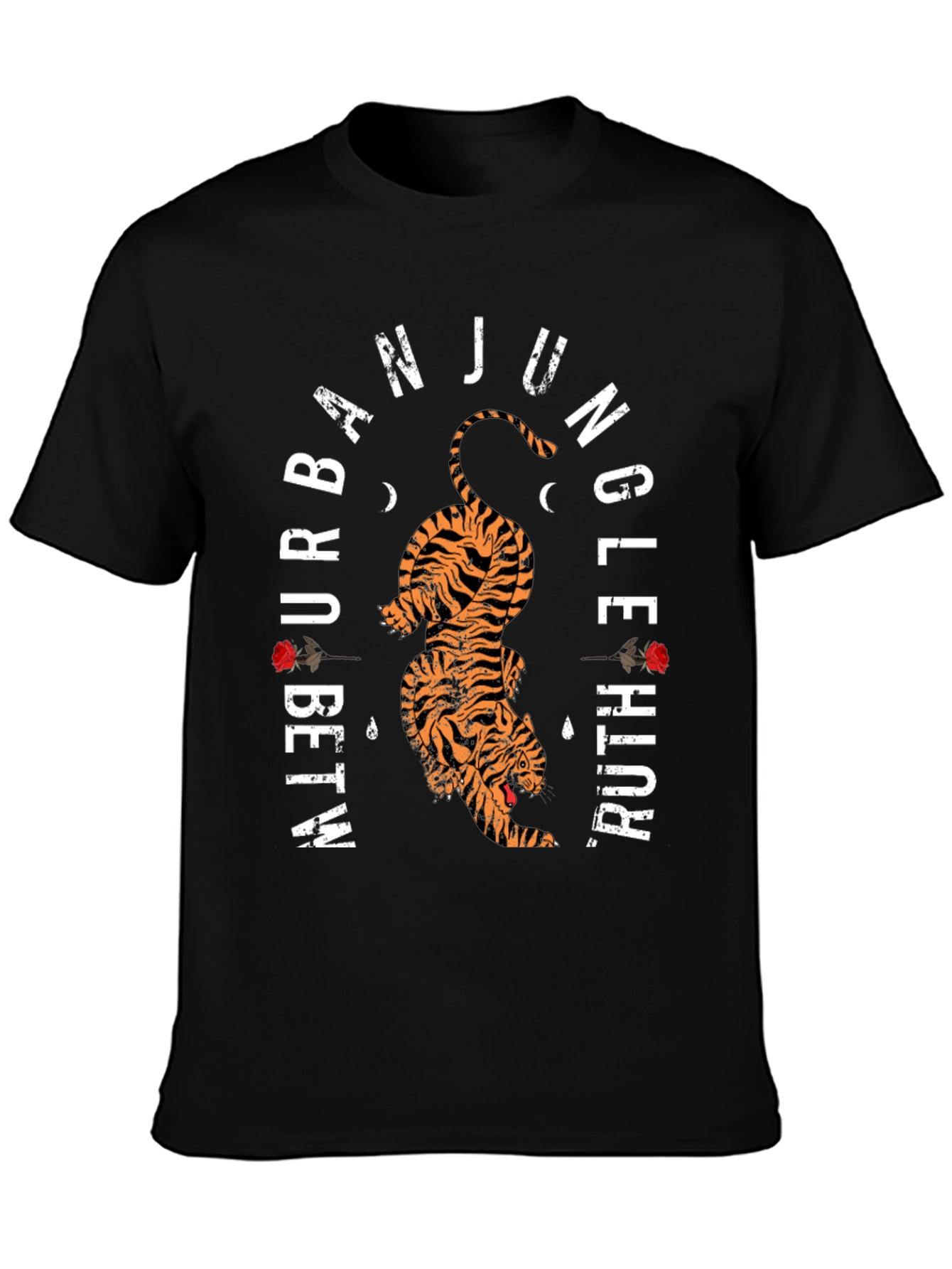 Urban Jungle Tiger Graphic Tee - Black