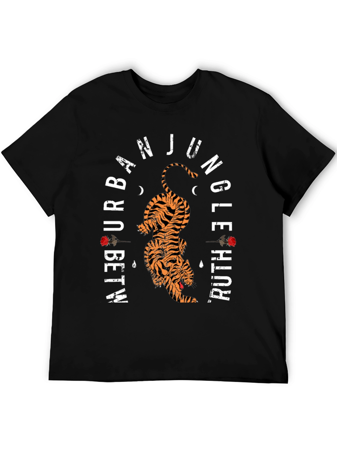 Urban Jungle Tiger Graphic Tee - Black