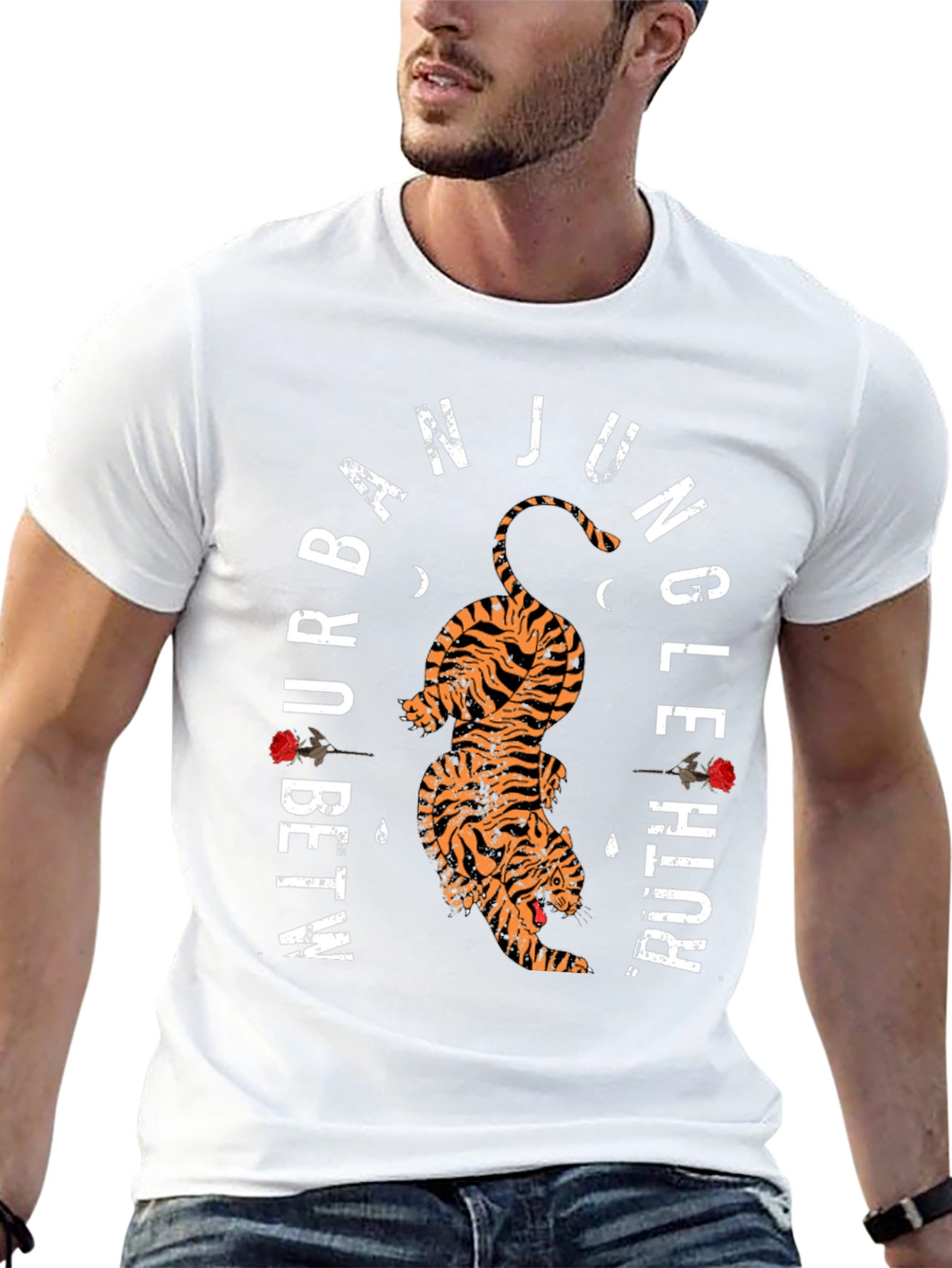 Urban Jungle Tiger Graphic Tee - Black