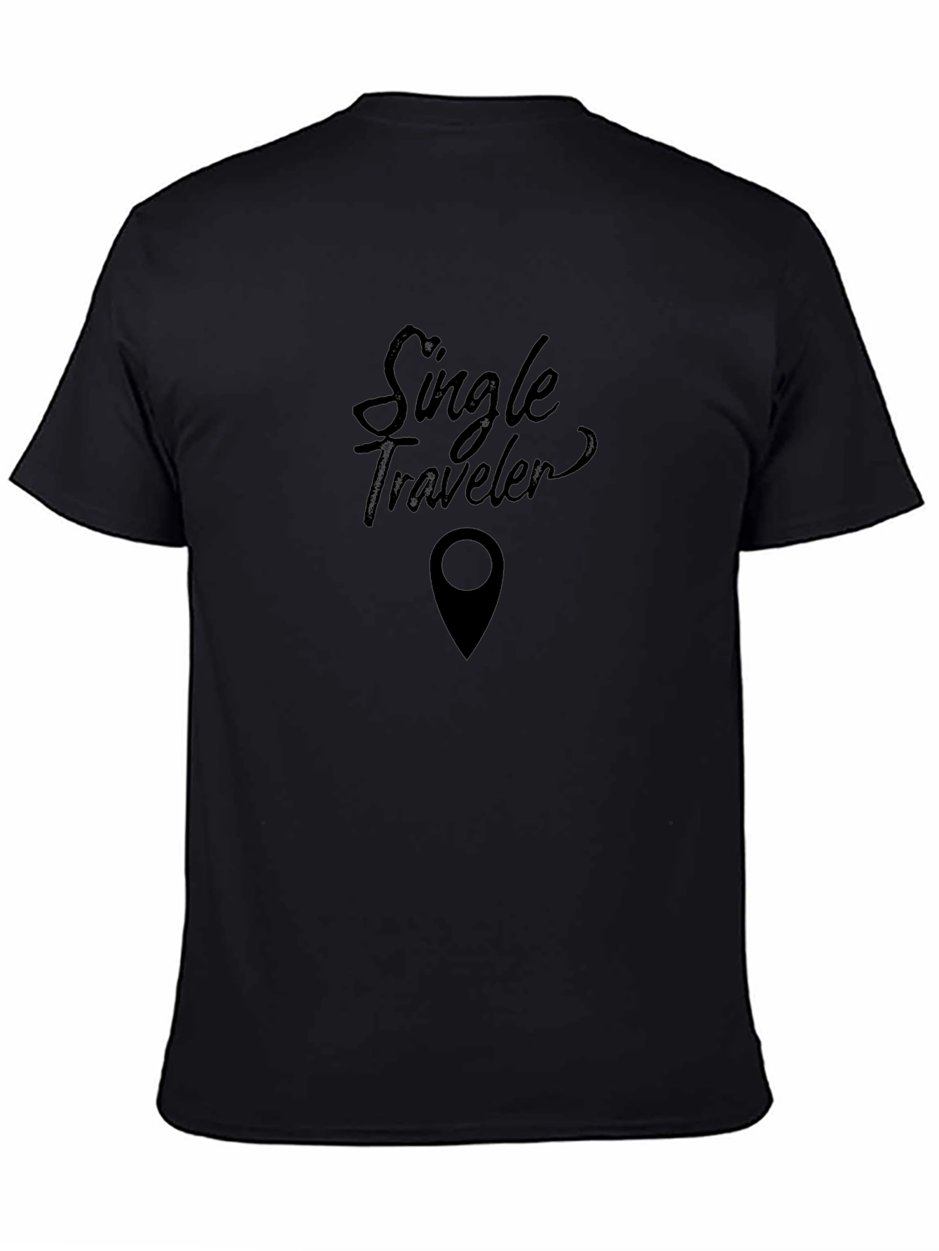 Single Traveler Black Graphic Tee