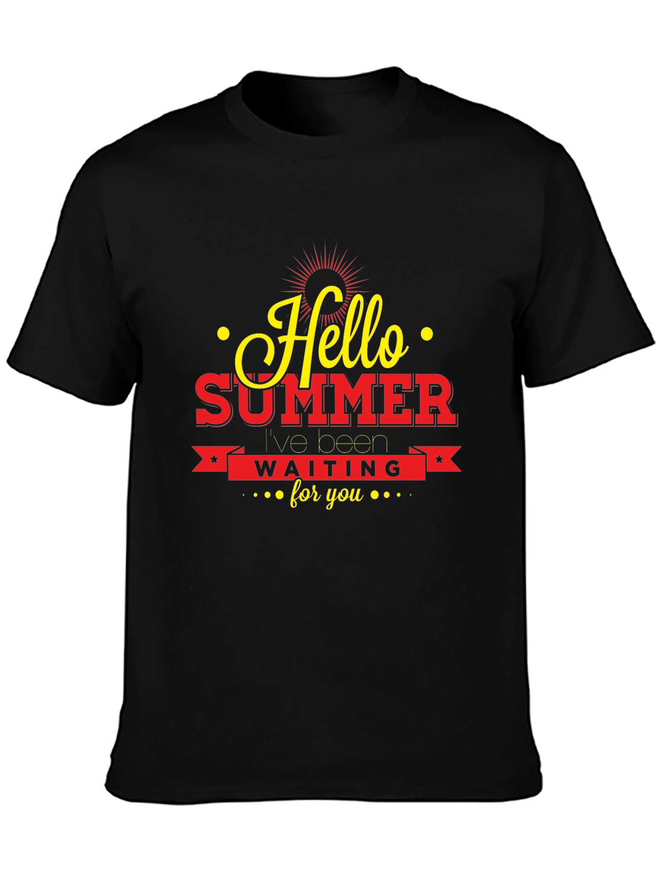 Hello Summer Graphic Tee - Black