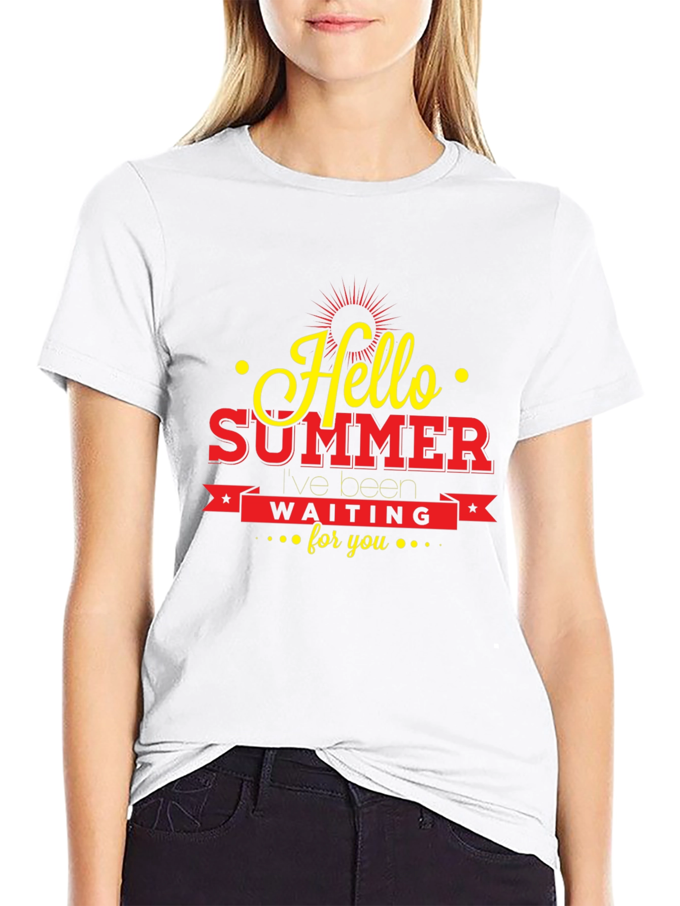 Hello Summer Graphic Tee - Black