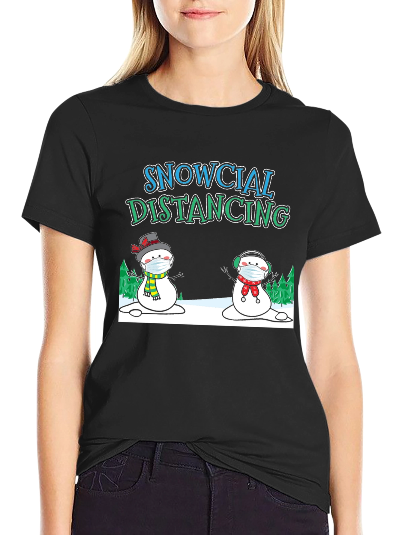 Snowcial Distancing Graphic Tee