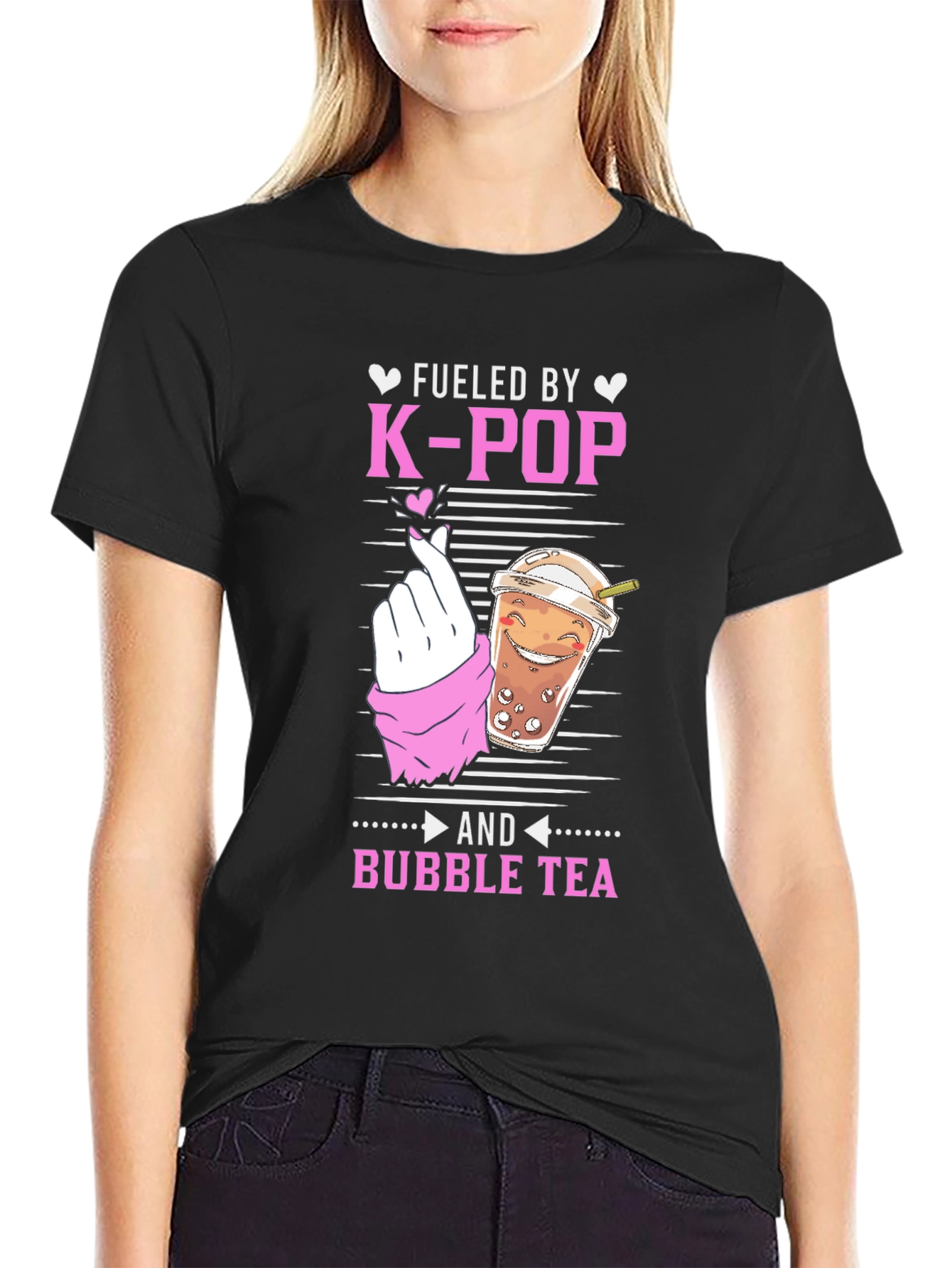 Fueled By K-Pop and Bubble Tea T-Shirt