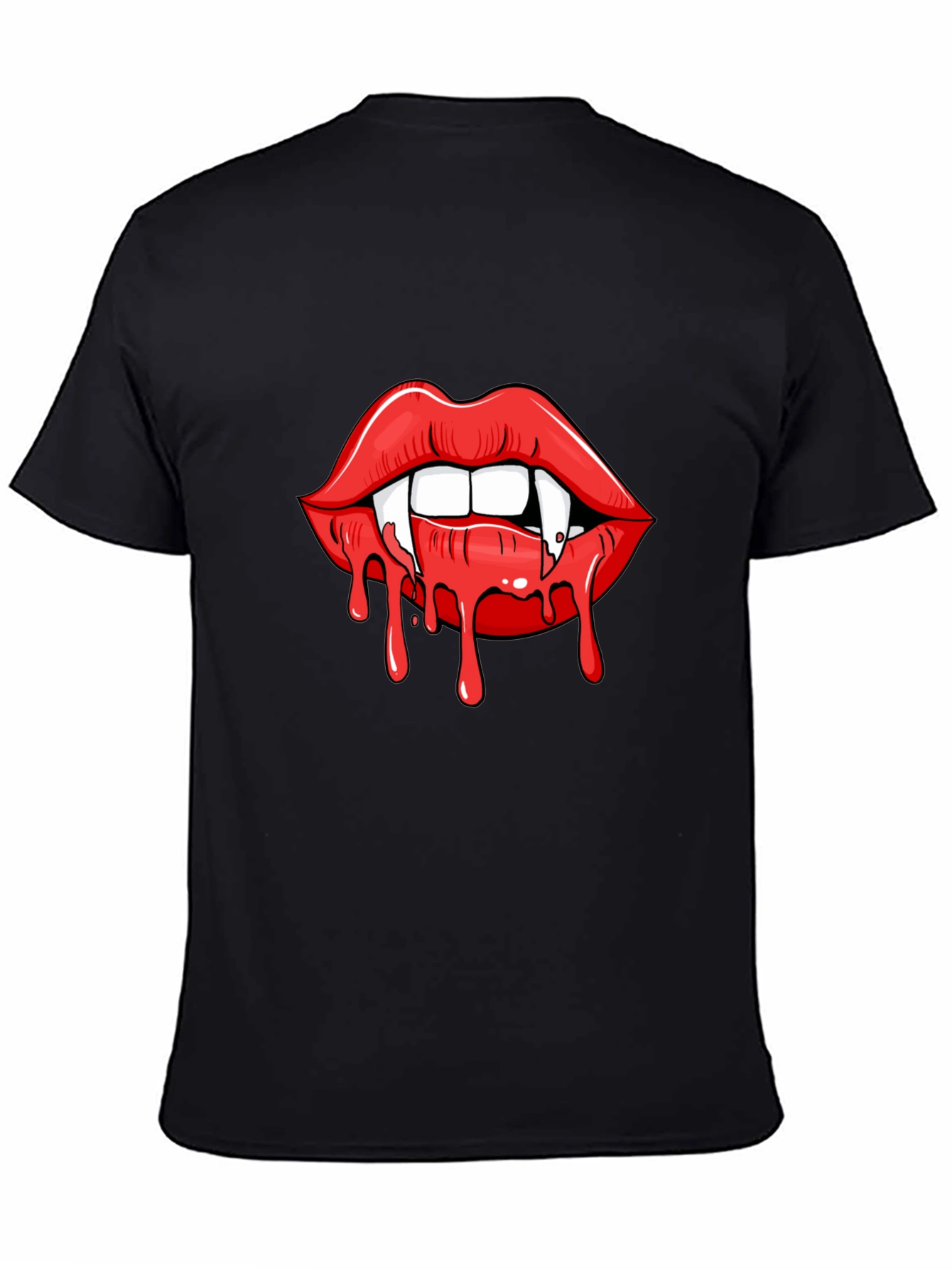 Vampire Lips Graphic Tee - Halloween T-Shirt