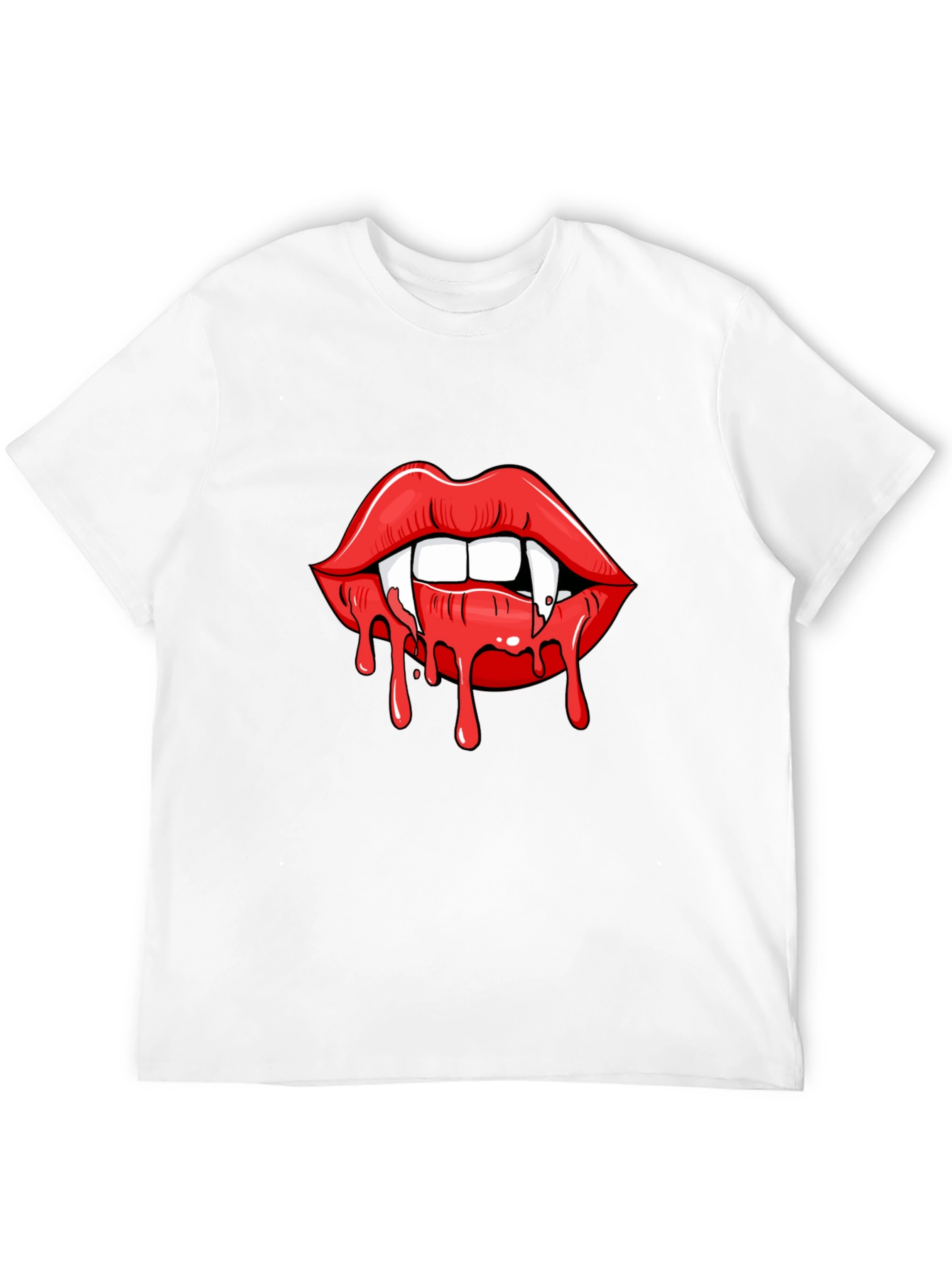 Vampire Lips Graphic Tee - Halloween T-Shirt