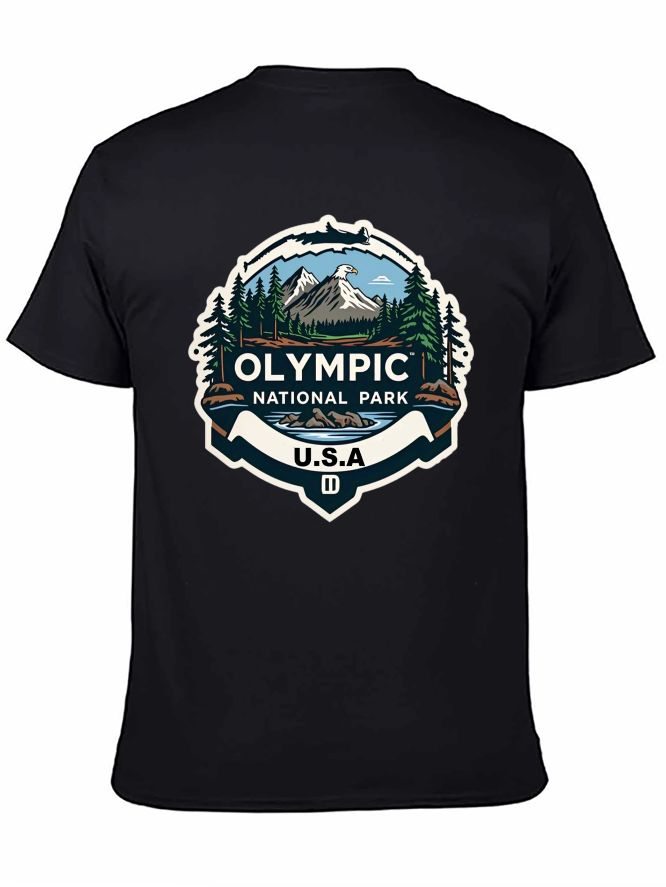 Olympic National Park Graphic T-Shirt - Black