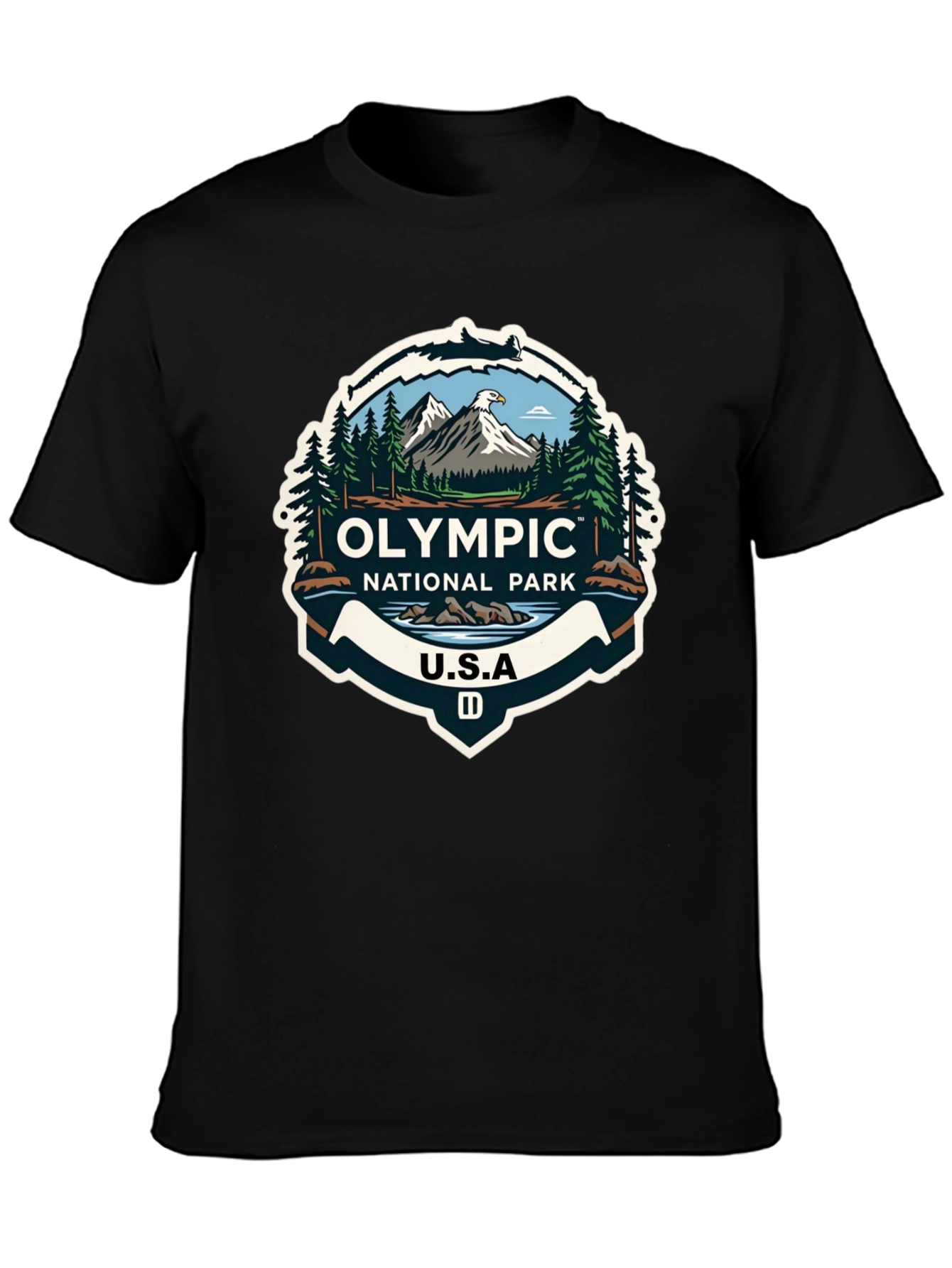 Olympic National Park Graphic T-Shirt - Black