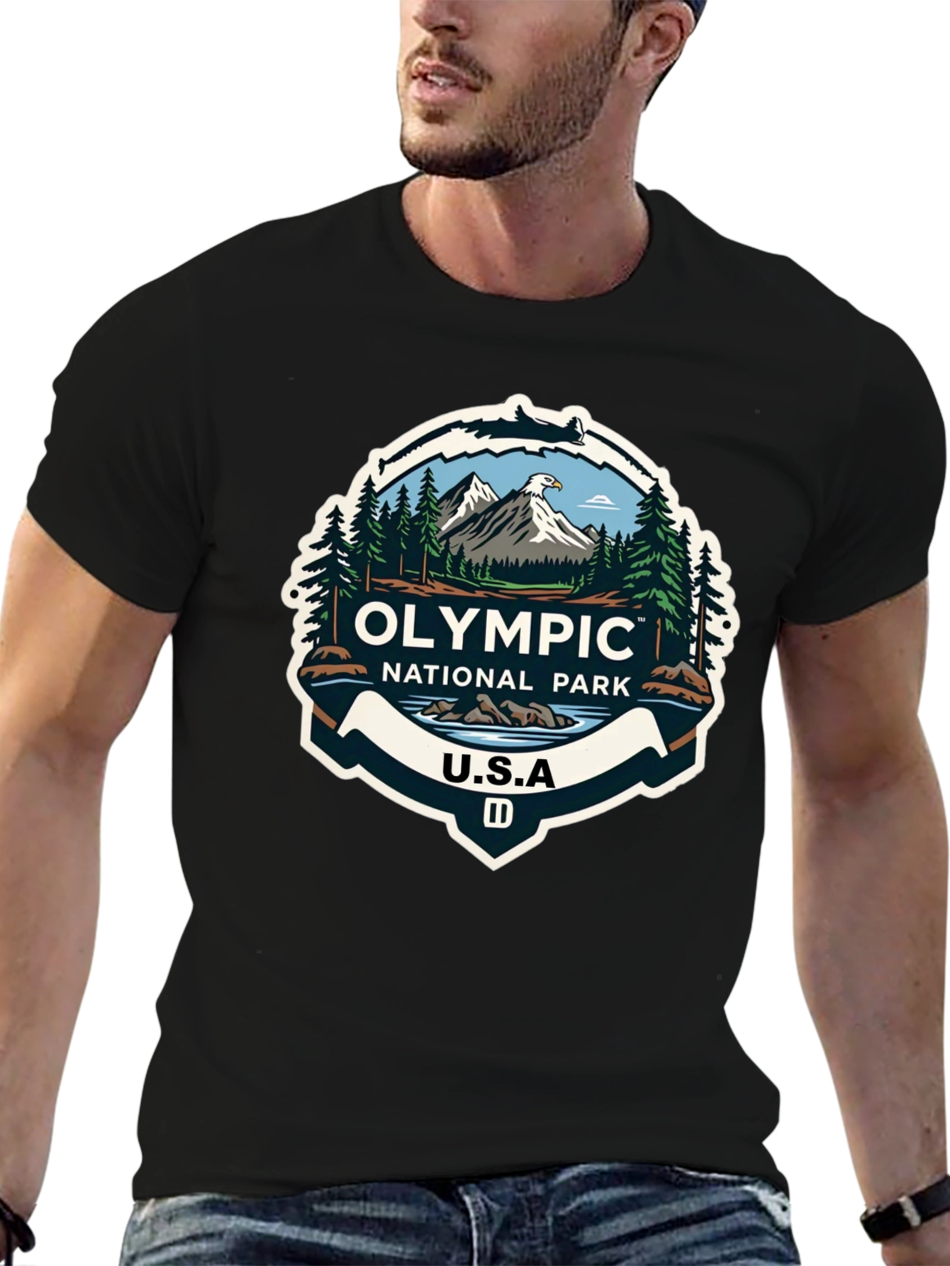 Olympic National Park Graphic T-Shirt - Black