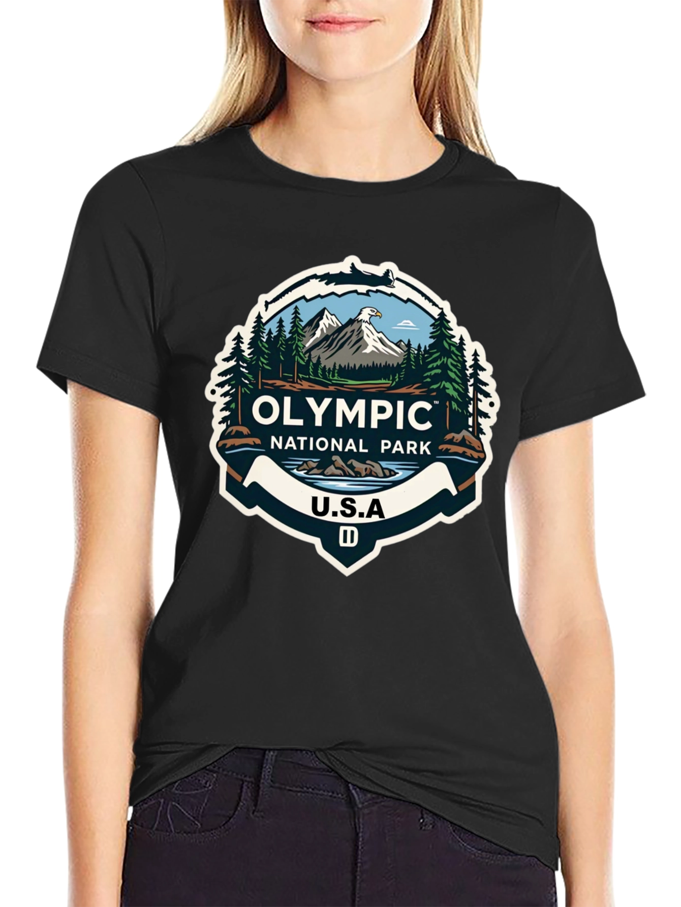 Olympic National Park Graphic T-Shirt - Black