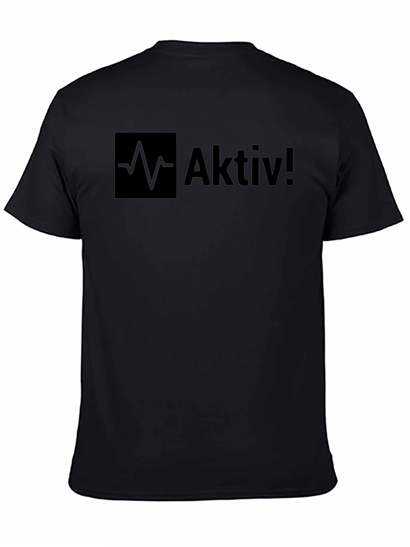 Aktiv! Black Graphic Tee - Modern Style
