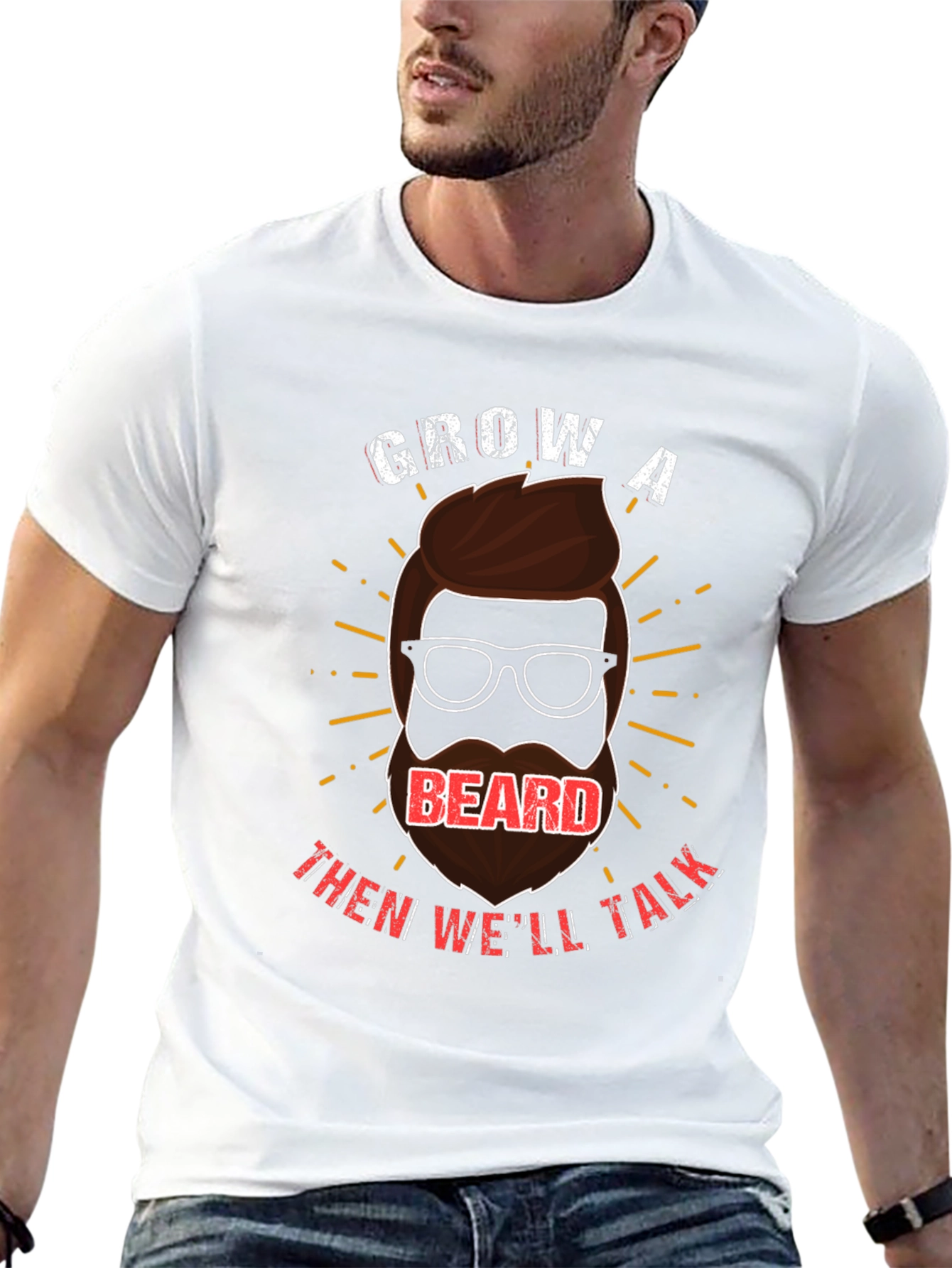 Grow a Beard T-Shirt: Hilarious Beard Graphic Tee
