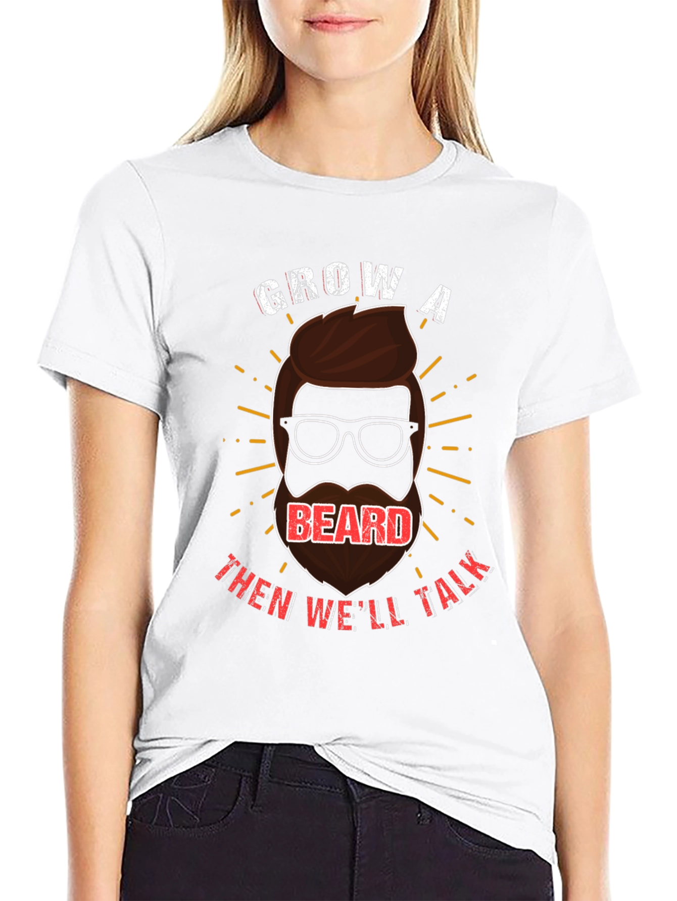 Grow a Beard T-Shirt: Hilarious Beard Graphic Tee